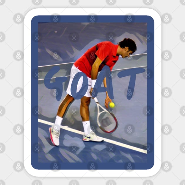 Roger Federer Sticker by Myartstor 